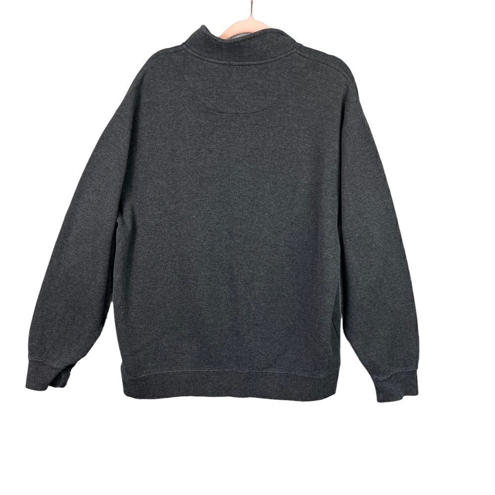 Orvis Quarter Zip Sweatshirt Men's Size Large Pull over Grey Long Sleeve - Picture 3 of 9